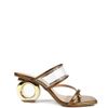 SANDALIA SALTO VAZADO BRONZE