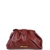 BOLSA BRUNA CLUTCH COURO BORGONHA