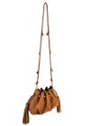 BOLSA LIZ TIRACOLO COURO CARAMELO