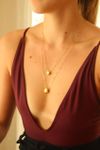 Colar Aqui+Agora - 100% Prata banhada a Ouro 18k