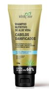 Shampoo Nutritivo de Aloe Vera Cabelos Danificados Com Extrato de Algas, D-Pantenol, Óleo de Argan e Proteína de Argan 150 g Infinity Aloe