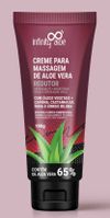 Creme Para Massagem de Aloe Vera Redutor Anticelulite, Antiestrias, Ativa a Circulação Local 180 g Infinity Aloe