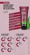 Creme Para Massagem de Aloe Vera Redutor Anticelulite, Antiestrias, Ativa a Circulação Local 180 g Infinity Aloe