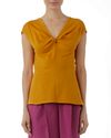Blusa decote torcido Amarelo