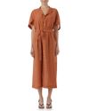 Vestido chemise gola padre Avelã