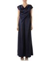 Vestido blusé longo Marinho