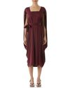 Vestido Hexágono Bordô