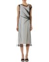 Vestido Tule Drapeado Preto