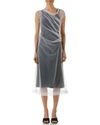 Vestido Tule Drapeado Branco