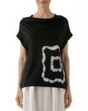 Blusa Quadrado Caminhos Preto