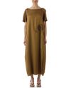 Vestido Bordado Círculo Marrom