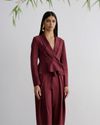 Blazer Babado Vinho