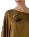 Blusa Retângulo Bordado Marrom