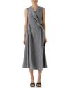 Vestido Transpasse Babado Xadrez