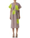 Vestido Modular Upcycling Cinza e Amarelo