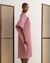 Vestido Diamante Plissado Rosé