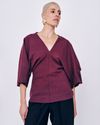 Blusa Manga Ampla Bordô