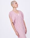 Vestido Plissado Prega Rosa