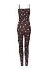 NEW - Macacão Bardot Polka Dots Brown