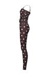 NEW - Macacão Bardot Polka Dots Brown