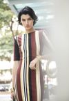 NEW - Vestido Lycra Ateliê Estampado Lines 