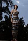NEW - Vestido Lycra Portofino Estampado Lines 