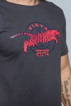T-shirt masculina estampa tigre feita em algodão orgânico