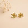 Brinco mini Orquídea - Peridoto
