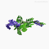 Galho Mini Glicínia Wisteria Artificial - Roxo (1565)