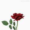 Galho Rosa Georgia Artificial - Vermelho (10032)