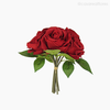 Buquê Rosas X6 com Rafia - Vermelho (11827)