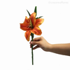 Galho Lírio Tigre Tiger Lily Artificial - Laranja (10041)