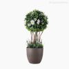 Topiaria Mista com Flor Artificial - Lilás (12661)
