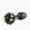 Topiaria Mista com Flor Artificial - Branco (12660)