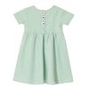VESTIDO GOLA NUVEM VERDE COM FÚCSIA