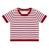 CAMISETA UNI LISTRADA VERMELHA