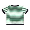 CAMISETA UNI LISTRADA VERDE COM AZUL MARINHO