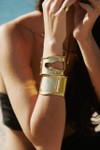 Bracelete Chapa Onda Dourado
