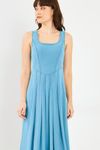 VESTIDO LONGO PESPONTADO IZAR ACQUA