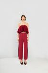CALÇA RETA COM PREGA LIRA CHERRY