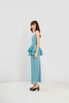 SAIA MIDI TRANSPARENTE COM PEPLUM REGOR ACQUA
