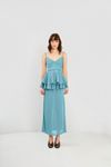 SAIA MIDI TRANSPARENTE COM PEPLUM REGOR ACQUA