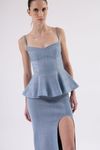 SAIA LONGUETE FENDA CURVA DENIM PRISCILA