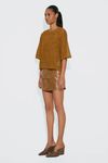 SAIA DE COURO COM PEPLUM LEONNA