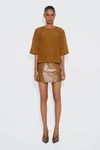SAIA DE COURO COM PEPLUM LEONNA