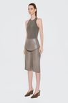 BERMUDA DE COURO COM PEPLUM LEONNA