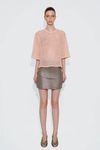 SAIA DE COURO COM PEPLUM LEONNA