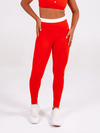 LEGGING LOLLA VERMELHO INTENSO COM OFF WHITE