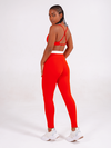 LEGGING LOLLA VERMELHO INTENSO COM OFF WHITE