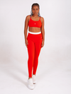 LEGGING LOLLA VERMELHO INTENSO COM OFF WHITE